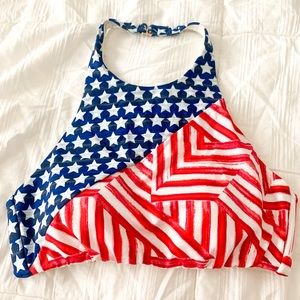 American Flag Bikini Top